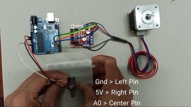 How to control Nema17 stepper motor with L298n motor driver.
