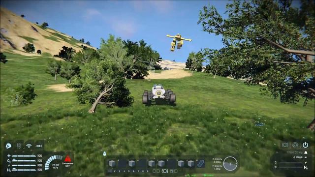 Raycast mech dev. Following mech in terrain with rover at speeds of 40-100 m/s