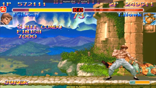 Super Street Fighter 2 Turbo ➤ Hyphen ated (Usa) vs moook (Usa) 超级街霸2X