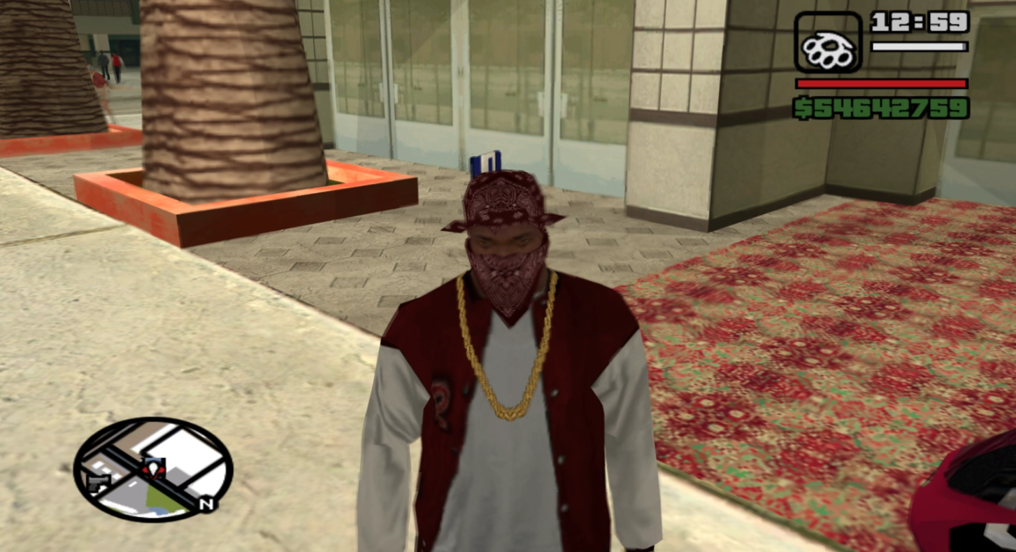 GTA San Andreas CJ New Outfit Red