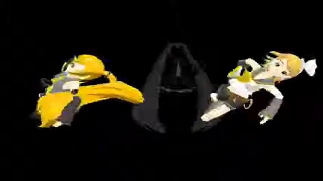 MMD Geddan!! NeruRin and Shadow Miku