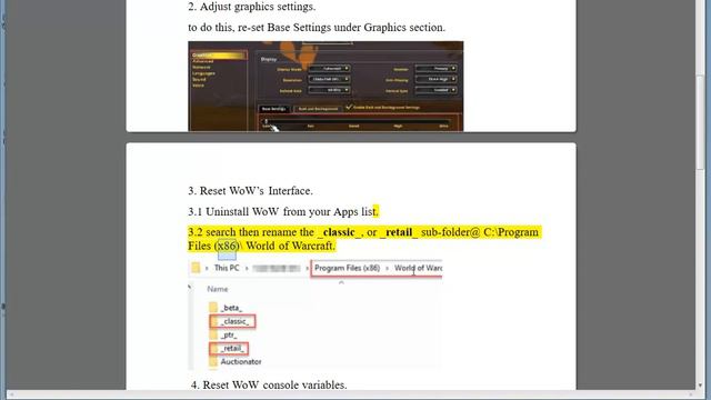 Fix LUA Error In World Of Warcraft on Windows