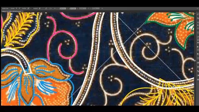 Tracing A Batik From The Internet -SpeedArt-Adobe Illustrator (Timelapse)