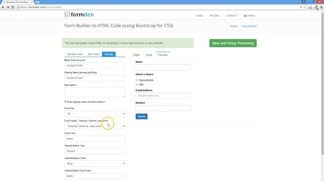 Tutorial:  Bootstrap Form Builder