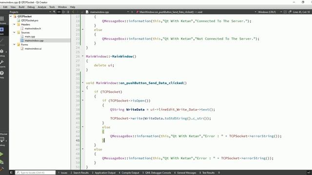 Qt C++ Network Application Tutorial | Qt QTcpSocket | Communication Over TCP/IP