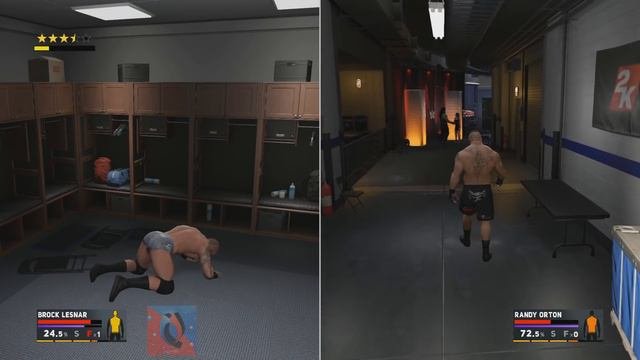 WWE 2K17  Brock Lesnar Vs Randy Orton  Backstage Brawl