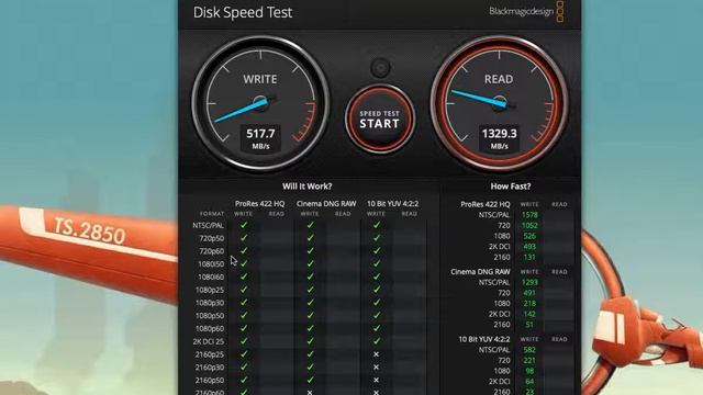Macbook Air Early 2015 with default SSD speed test
