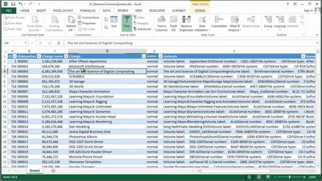 How to Rename Columns in Microsoft Excel Queries