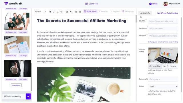 WordKraft AI: One-Click Keyword Research, Content Generation, and WordPress Publishing Workflow