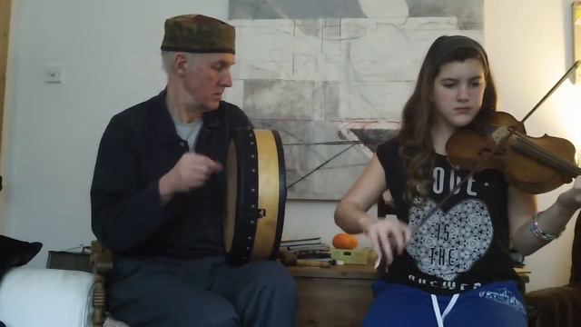 Saddle the Pony. Ashley  Rohena West. Bodhran and Fiddle.