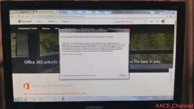 How to save convert 2007 Microsoft Office Word Excel document as pdf file
