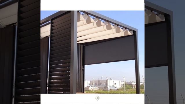 CUBE GARDEN - Pergola Wolnostojąca Z Roletą ZIP
