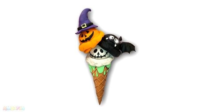 How to make Jack o Lantern with Clay Play Doh. Crafts for Beginners. Halloween Pumpkin Toy
