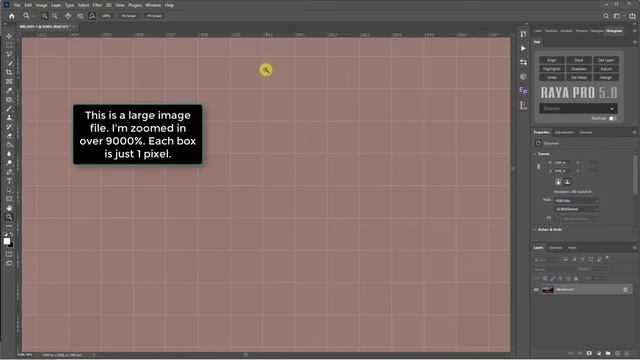 How To Remove The Grid From Zooming in Photoshop | Photoshop Tutorial