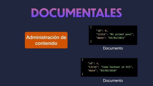 EJEMPLOS DE BASES DE DATOS NO SQL