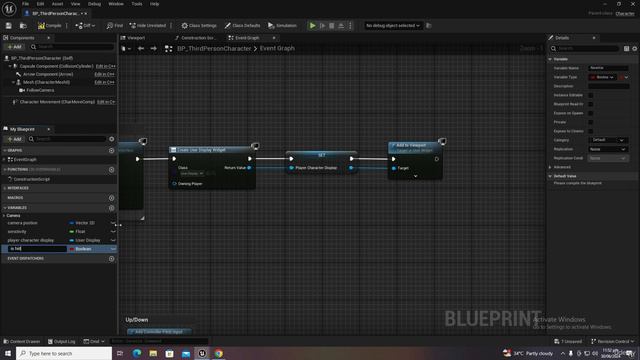 4. Making a system to display pickup actor name