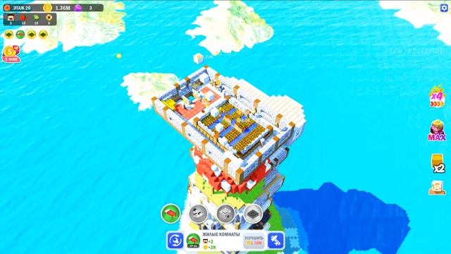 Tower Craft 3D строим Небоскрёб как Вавилонскую Башню, каждый этаж разный!