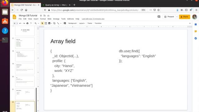 [MongoDB] - 9. Array fields