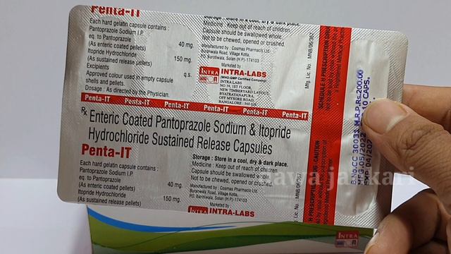 Pantoprazole sodium & itopride hydrochloride Capsules || Pantoprazole & itopride Caps ||dawa jankar
