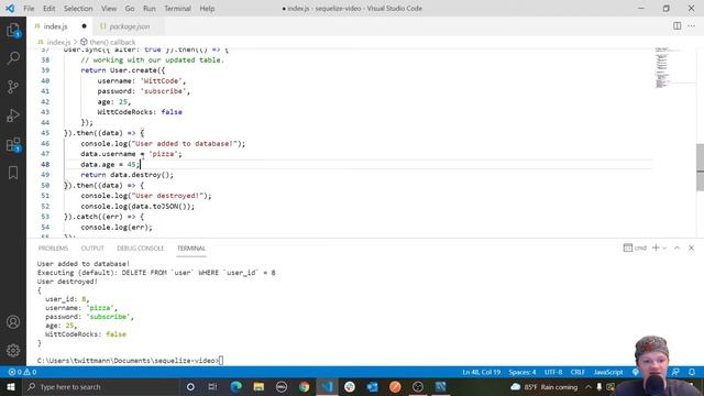 Sequelize Tutorial: Episode 3 - Model Instances