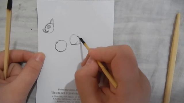 Как рисовать при помощи палочки от суши