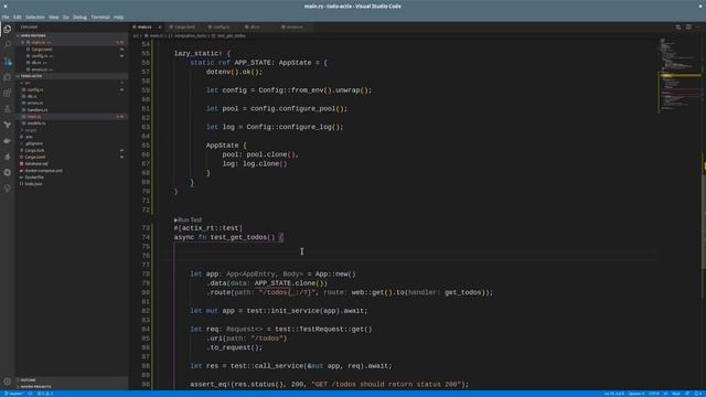 Running Actix integration tests with Github Actions (Rust) [2020]