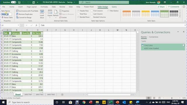 PQB14: Power Query Basics - Excel.CurrentWorkbook() to extract data & Group by to Summarize data