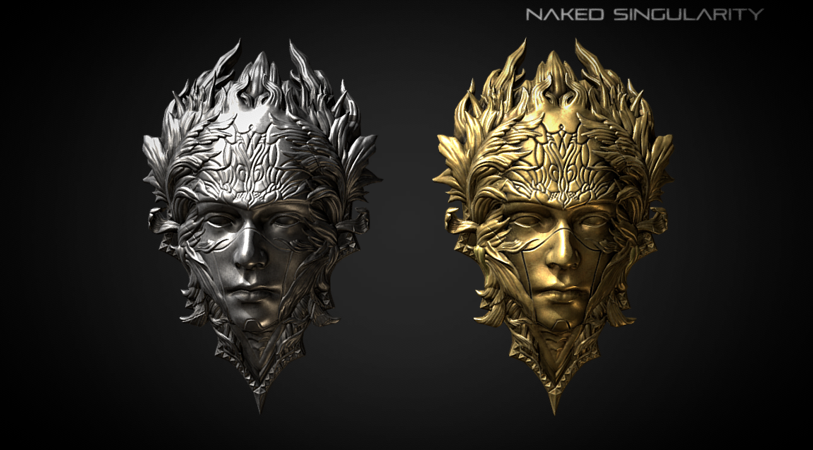 God Face Shield | Medieval dark fantasy weapon в 3D от Naked Singularity Studio