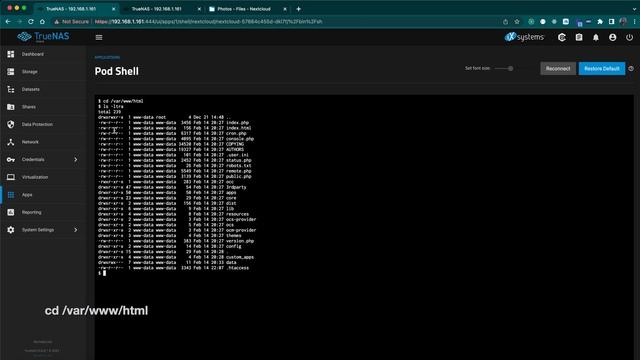 Nextcloud(TrueNAS-SCALE): Caching data manually