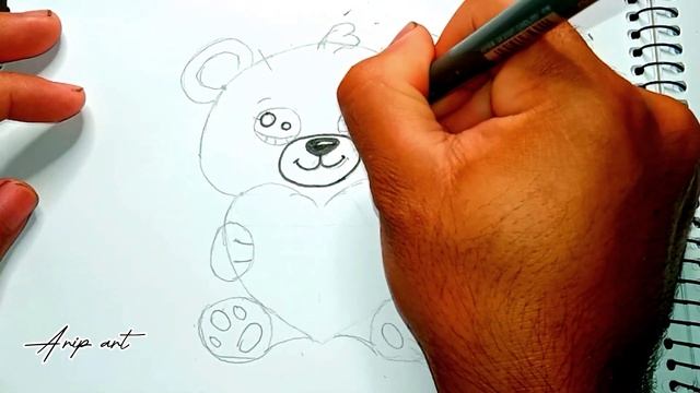 How To Draw a Cute Teddy Bear  Teddy Bear Drawing Easy  Teddy Bear Drawing For Kids