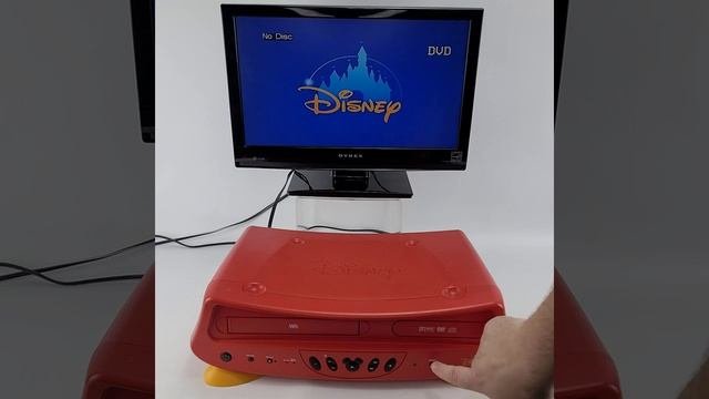 Showcasing The Disney Mickey Mouse DVD VCR Combo Player VHS Tape Recorder Working! For Sale on ebay
