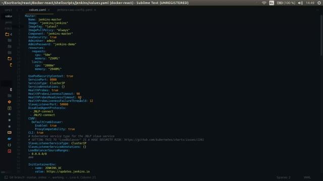 Installation of jenkins with kubernetes in the cloud of Google Cloud Platform