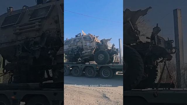 Еще один уничтоженный на Южнодонецком направлении  украинский бронеавтомобиль International MaxxPro