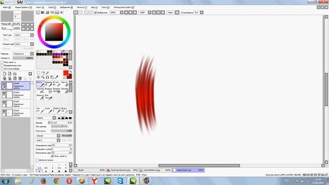 Урок по рисованию волос планшетом в PaintToolSai