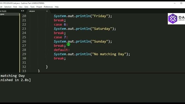 Switch Case Conditional Programs In #Java | SWITCH CASE | Core Java Programs with Output | #Java