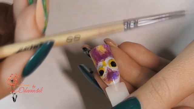 Модный осенний маникюр 2017.Рисуем Сову/Fashion autumn manicure 2017.Painting a Owl