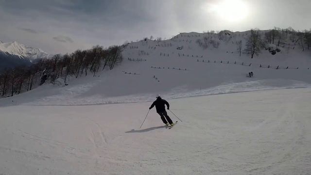 Кирилл. Полный спуск с высоты 2200 Роза Хутор 2021 март.