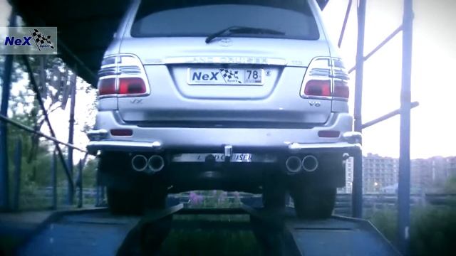 NeX® Toyota Land Cruiser 100 2003+. Глушитель раздвоенный & насадки 101 мм. Вездеходу уникальность!