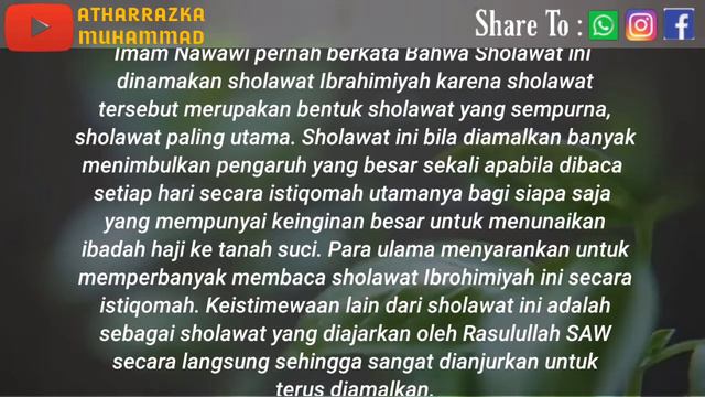 Kedahsyatan Sholawat Ibrahimiyah || Semua Kebutuhan Dunia dan Akhirat ada di dalamnya