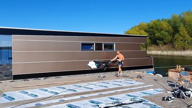Хаусбот  строительство. Houseboat 7