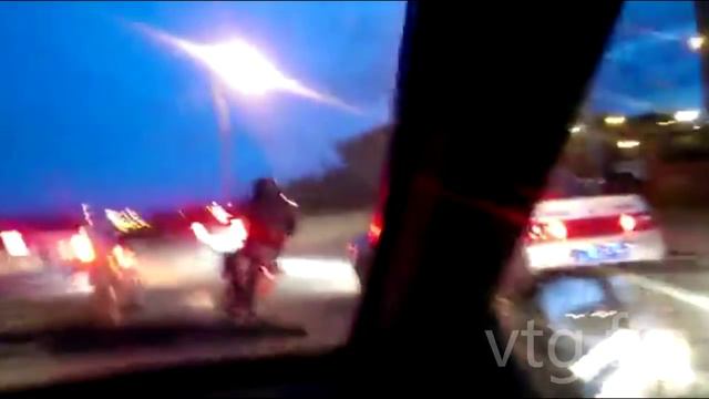 Погоня от полиции на мотоцикле