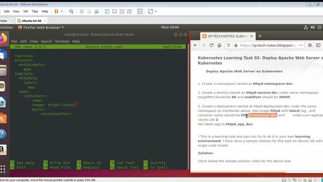 LT 02 Deploy Apache Web Server on Kubernetes #kubernetes #apache #httpd #yaml