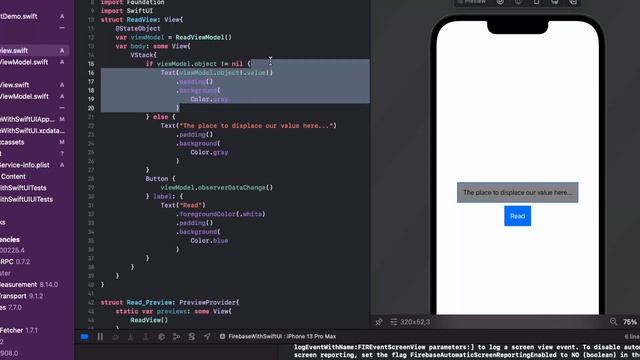 Firebase with SwiftUI - Read and Observe data from Realtime Database