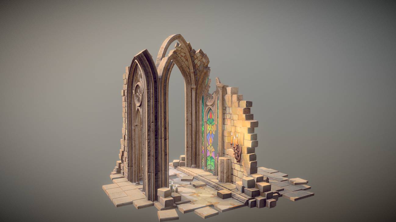 Gothic tracery ruins в 3D от Conrad Justin