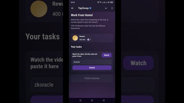 TapSwap код (Work From Home!) на 03.09.2024 #tapswap #tapswapcode #crypto
