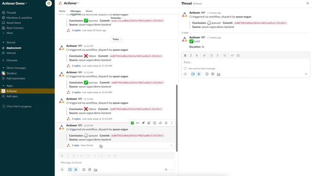 GitHub Actions workflows Slack notifications