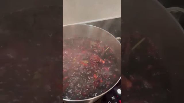 Making delicious  sorrel or wonjo lemonade also called  bisap from dried Hibiscus /  Karkadeh