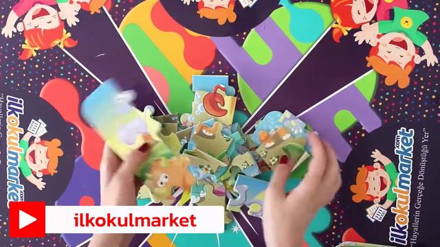 Diytoy Hayvanlar Süper Renkli Puzzle Kutu İçeriği