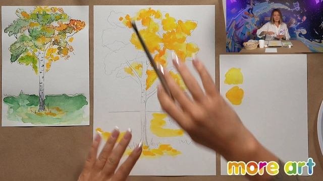 Как нарисовать Березу ? / Урок по рисованию для начинающих от More-art.ru