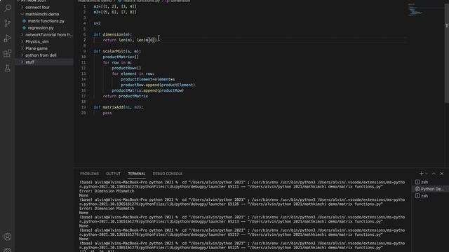 Scalar Multiplication and Matrix Addition Program